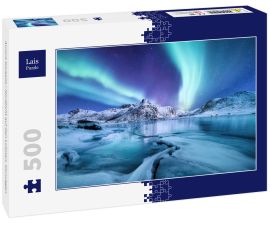 Lais Puzzle - Aurora borealis / Nordlicht auf den Lofoten, Norwegen - 500 Teile