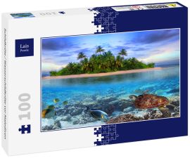Lais Puzzle - Schildkröte / Wasserschildkröte vor Malediven - 100 Teile