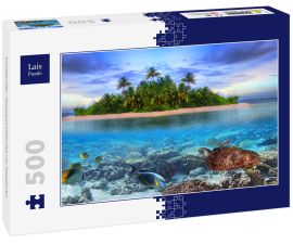 Lais Puzzle - Schildkröte / Wasserschildkröte vor Malediven - 500 Teile