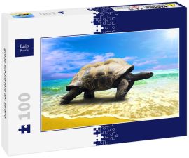 Lais Puzzle - große Schildkröte am Strand - 100 Teile