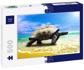Lais Puzzle - große Schildkröte am Strand - 500 Teile