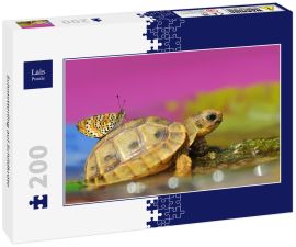 Lais Puzzle - Schmetterling auf Schildkröte - 200 Teile