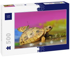 Lais Puzzle - Schmetterling auf Schildkröte - 500 Teile