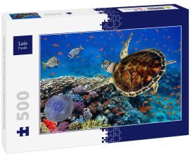 Lais Puzzle - Korallenriff mit Fischen und Wasserschildkröte - 500 Teile
