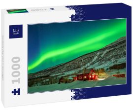 Lais Puzzle - Nordlicht über Dorf in Norwegen - 1.000 Teile