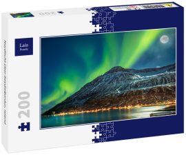Lais Puzzle - Nordlicht über Seydisfjordur, Island - 200 Teile