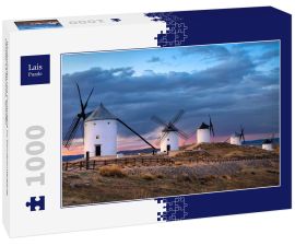 Lais Puzzle - Windmühlen von Consuegra im Sonnenuntergang, Castilla-La Mancha, Spanien - 1.000 Teile