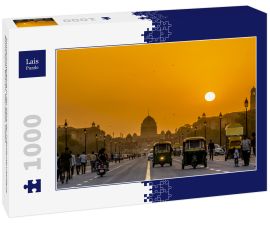 Lais Puzzle - Sonnenuntergang in der Nähe der Präsidentenresidenz, Rashtrapati Bhavan, Neu-Delhi, Indien. - 1.000 Teile
