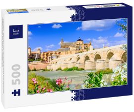 Lais Puzzle - Cordoba, Spanien. Die römische Brücke und Moschee (Kathedrale) am Fluss Guadalquivir. - 500 Teile