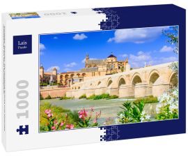 Lais Puzzle - Cordoba, Spanien. Die römische Brücke und Moschee (Kathedrale) am Fluss Guadalquivir. - 1.000 Teile