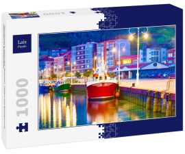 Lais Puzzle - Fischerdorf, Asturien, Spanien. Hafen mit Booten und Häusern in Ribadesella - 1.000 Teile