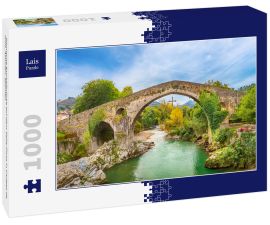Lais Puzzle - Römische Buckelbrücke auf dem Sella-Fluss in Cangas de Onis, Asturien, Spanien - 1.000 Teile