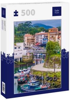 Lais Puzzle - Llanes, ein schönes und lebhaftes Fischerdorf am Kantabrischen Meer, Fürstentum Asturien, Nordwestspanien - 500 Teile