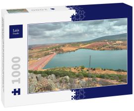 Lais Puzzle - Landschaft des Puerto de Vallehermoso Reservoirs in der Gemeinde der Stadt Alhambra, Ciudad Real, Castilla la Mancha, Spanien - 1.000 Teile