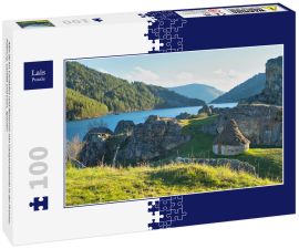 Lais Puzzle - Alba de los Cardaños und Reservoir von Camporredondo in der Provinz Palencia, Castilla und Leon, Spanien - 100 Teile