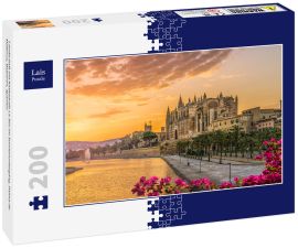 Lais Puzzle - Landschaft mit Kathedrale La Seu im Sonnenuntergang, Palma de Mallorca, Balearen, Spanien - 200 Teile