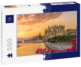 Lais Puzzle - Landschaft mit Kathedrale La Seu im Sonnenuntergang, Palma de Mallorca, Balearen, Spanien - 500 Teile
