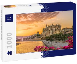 Lais Puzzle - Landschaft mit Kathedrale La Seu im Sonnenuntergang, Palma de Mallorca, Balearen, Spanien - 1.000 Teile