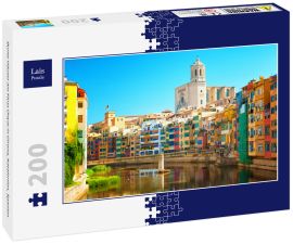 Lais Puzzle - Bunte Häuser am Fluss Onyar in Girona, Katalonien, Spanien - 200 Teile