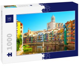 Lais Puzzle - Bunte Häuser am Fluss Onyar in Girona, Katalonien, Spanien - 1.000 Teile