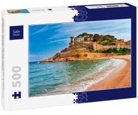 Lais Puzzle - Seelandschaft Badia Bucht in Tossa de Mar in Girona, Katalonien, Spanien. Alte mittelalterliche Burg mit schönem Sandstrand und klarem blauem Wasser - 500 Teile