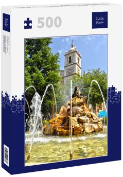 Lais Puzzle - Don Benito, monumentaler Brunnen und Turm der Kirche von Santiago, Extremadura - 500 Teile