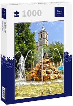 Lais Puzzle - Don Benito, monumentaler Brunnen und Turm der Kirche von Santiago, Extremadura - 1.000 Teile