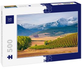 Lais Puzzle - Weinberge mit San Lorenzo Berg als Hintergrund, La Rioja, Spanien - 500 Teile