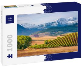 Lais Puzzle - Weinberge mit San Lorenzo Berg als Hintergrund, La Rioja, Spanien - 1.000 Teile