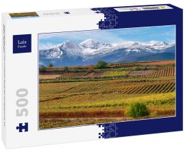 Lais Puzzle - Weinberge mit San Lorenzo Berg als Hintergrund, La Rioja, Spanien - 500 Teile
