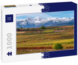 Lais Puzzle - Weinberge mit San Lorenzo Berg als Hintergrund, La Rioja, Spanien - 1.000 Teile