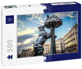 Lais Puzzle - Bären- und Erdbeerbaumstatue in Puerta del Sol in Madrid - 500 Teile