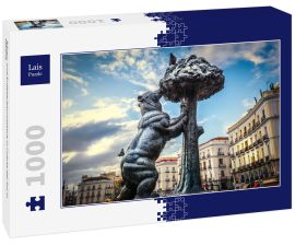 Lais Puzzle - Bären- und Erdbeerbaumstatue in Puerta del Sol in Madrid - 1.000 Teile