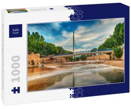Lais Puzzle - Blick auf eine Hängebrücke über Fluss in Murcia - 1.000 Teile