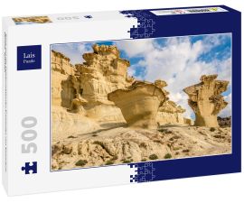 Lais Puzzle - Blick auf die Felsformationen Erosionen von Bolnuevo, Murcia, Spanien - 500 Teile