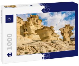 Lais Puzzle - Blick auf die Felsformationen Erosionen von Bolnuevo, Murcia, Spanien - 1.000 Teile