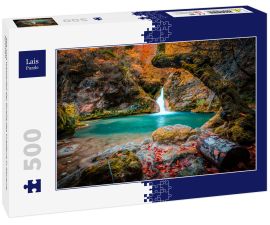 Lais Puzzle - See und Wasserfall der Quelle des Urederra in Navarra, Spanien - 500 Teile