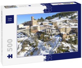 Lais Puzzle - Ortigosa de Cameros an einem verschneiten Tag, La Rioja, Spanien - 500 Teile
