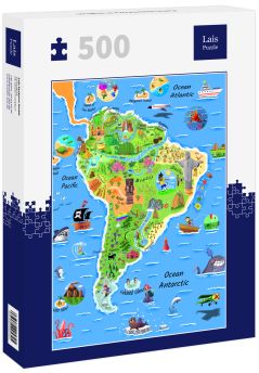Lais Puzzle - Karte Südamerika in englisch - 500 Teile
