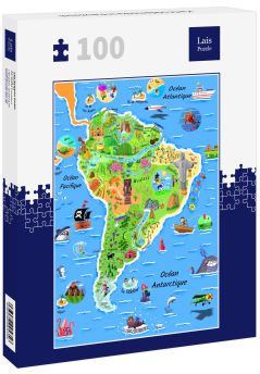 Lais Puzzle - Karte Südamerika in französisch - 100 Teile