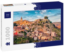 Lais Puzzle - Wunderbares Morgenstadtbild der Stadt Novara di Sicilia. Erstaunliche Frühlingsansicht von Sizilien, Italien, Europa - 1.000 Teile