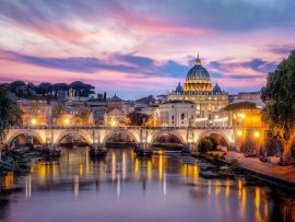 Lais Puzzle - Sonnenuntergang Aussicht Petersdom, Rom - 500 & 1.000 Teile