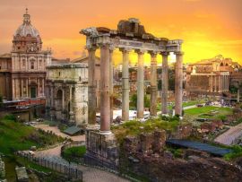 Lais Puzzle - Ruinen des Forum Romanum bei Sonnenuntergang, Rom - 500 & 1.000 Teile