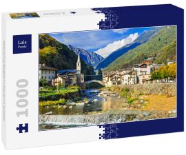 Lais Puzzle - Malerisches Bergdorf Lillianes im Aostatal - 1.000 Teile