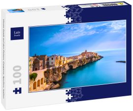 Lais Puzzle - Vieste Stadt auf den Felsen, Gargano, Apulien, Italien - 100 Teile