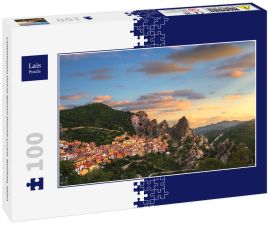 Lais Puzzle - Castelmezzano Dorf im Apennin Dolomiti Lucane. Basilikata, Italien - 100 Teile