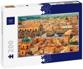 Lais Puzzle - Luftbild des Stadtbildes des Platzes Piazza Maggiore und der Kirche San Petronio in der Stadt Bologna - 200 Teile