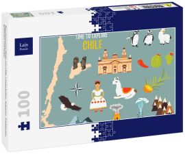 Lais Puzzle - Repräsentative Bilder von Chile, Landschaften, Vulkanen, Traditionen, Symbolen und Kultur - 100 Teile