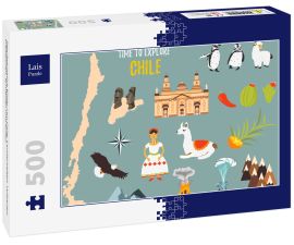 Lais Puzzle - Repräsentative Bilder von Chile, Landschaften, Vulkanen, Traditionen, Symbolen und Kultur - 500 Teile