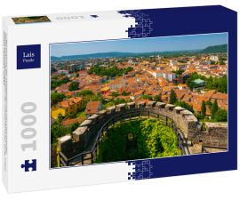 Lais Puzzle - Luftaufnahme des Stadtzentrums von Görz und der halbkreisförmigen Bastion der mittelalterlichen Burg, Friaul Julisch Venetien, Italien - 1.000 Teile